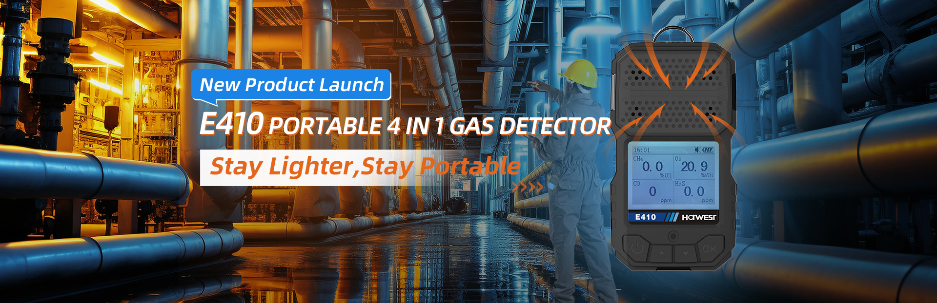 E410 Portable Multi Gas Detector